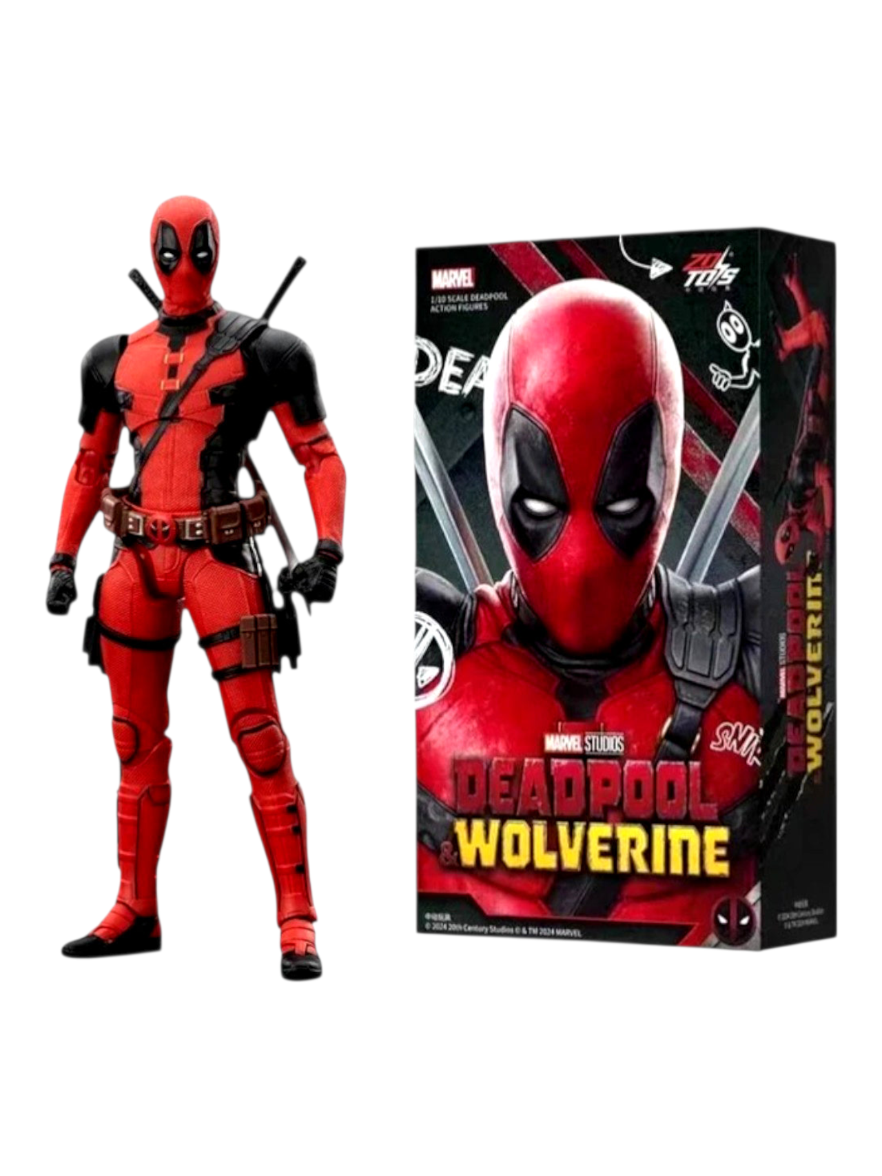 ZD Toys Marvel Studio Deadpool 1:10 Scale Action Figure- Deadpool & Wolverine Collection