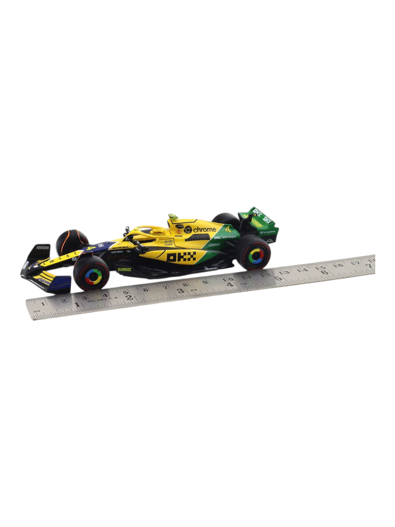 Bburago Formula 1 (F1) MCLAREN MCL38 2024 Lando Norris-Monaco GP 1:43 Scale Model with Acrylic Case