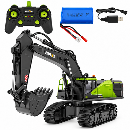 Huina Toys 1593 RC Remote control Truck Excavator Professional Model With 28 Functions 1:14 Scale 2.4GHz Frequency