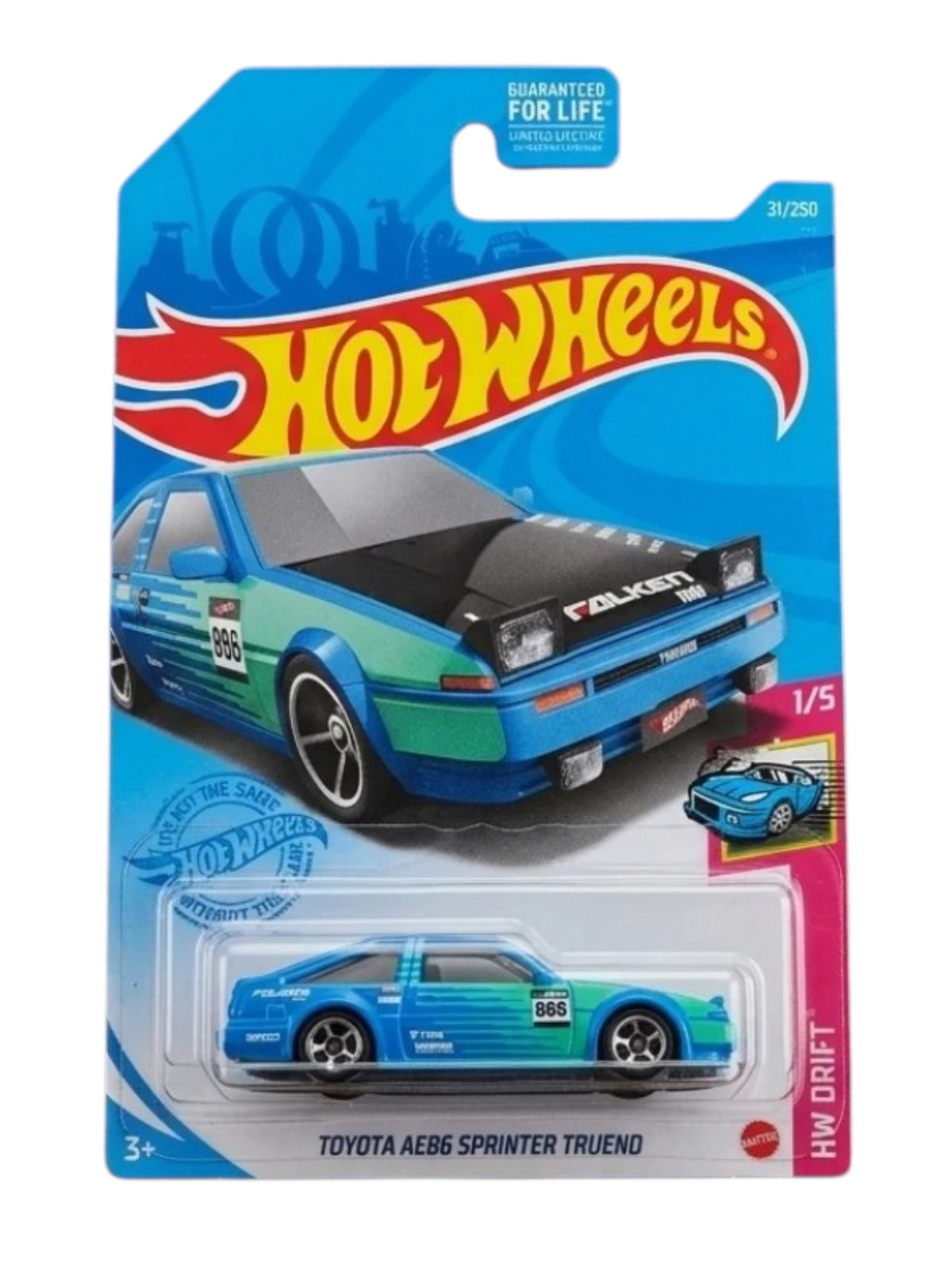 HotWheels Mainline "Toyota AE86 Sprinter Trueno" Imported Mainline 1:64 Scale