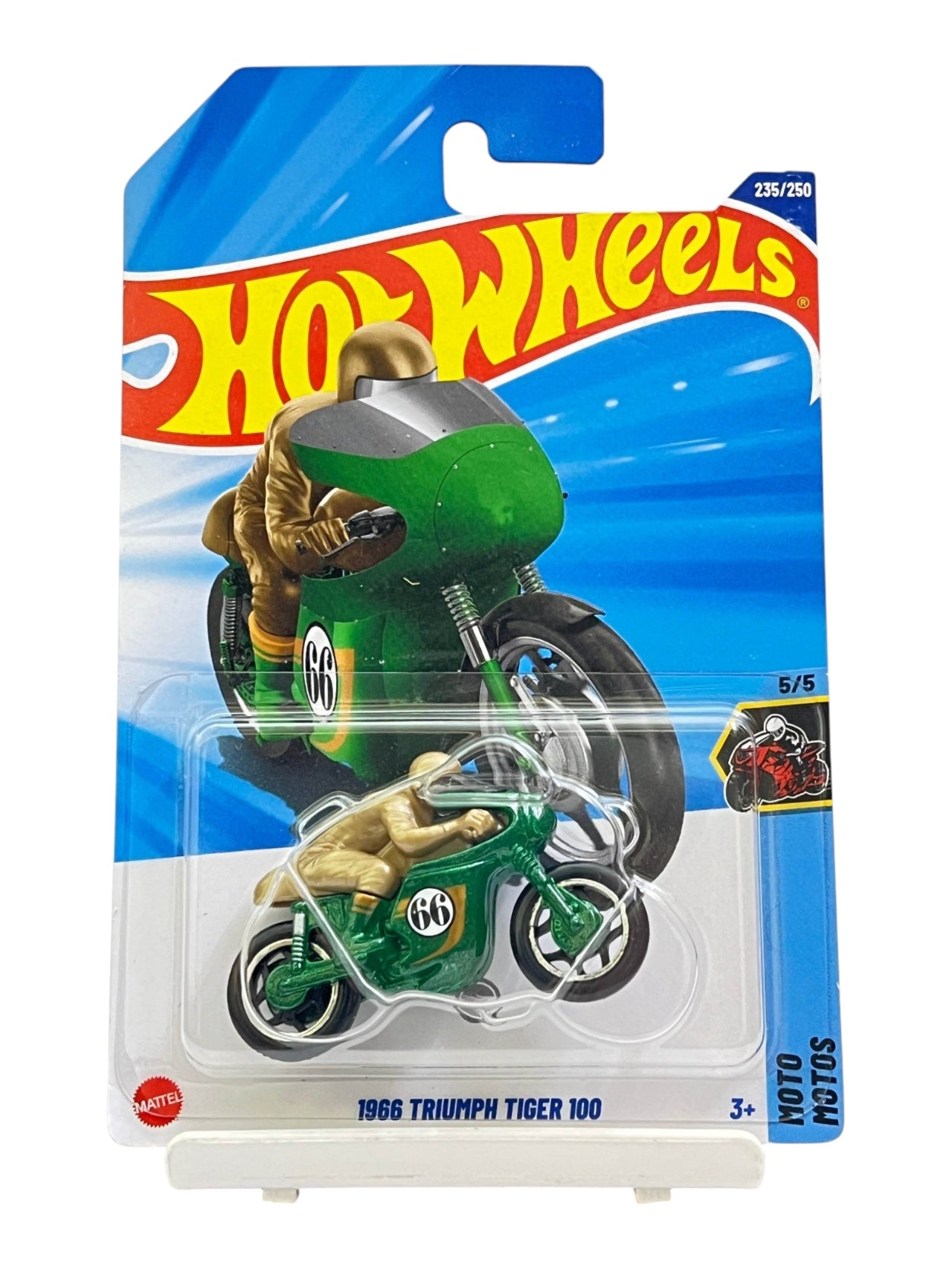 Hotwheels '1966 Triumph Tiger 100' ( Treasure hunt )Imported Mainline (with protector) 1:64 Scale