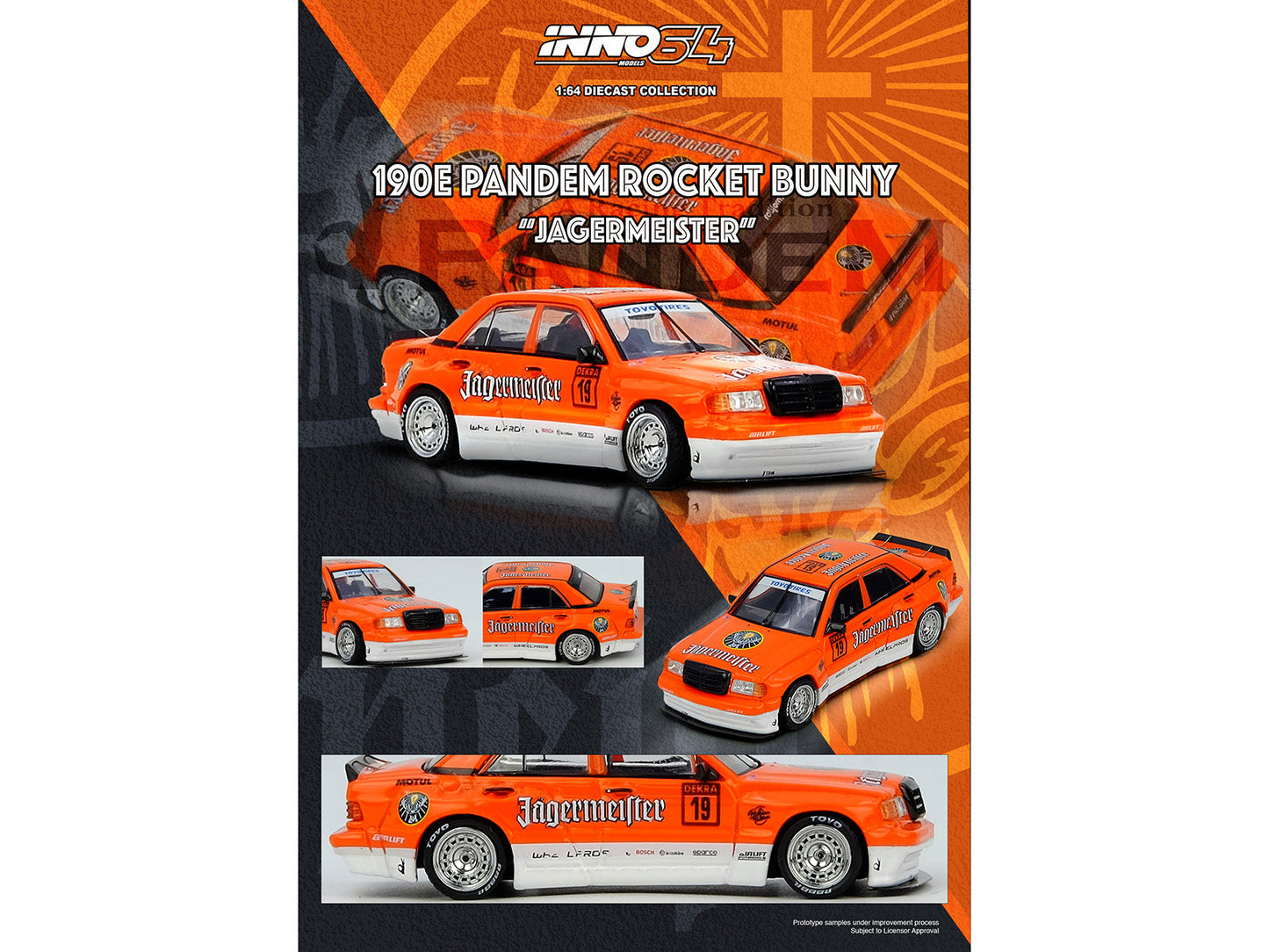 INNO64 Pandem Rocket Bunny 190E "Jagermeister 1:64 Scale