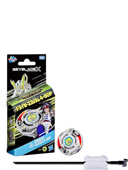 Beyblade X X-Over Project Driger Slash 4-80P Starter Pack Set with Takara Tomy Balance Type Top and Launcher,