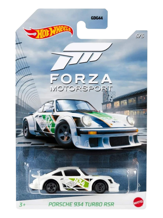 HotWheels Forza Motorsport Porsche 934 Turbo RSR Imported Mainline Card Art 1:64 Scale