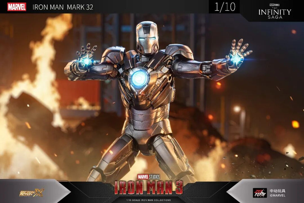 ZD Toys Marvel Studios The Infinity Saga 'Iron Man 3 XXXII 1:10 Scale Mark 32 Highly Articulated Action Figure 7'inch