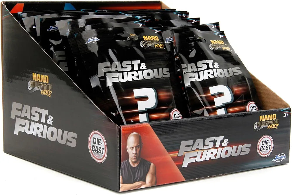 Jada Toys Fast & Furious Blind Pack Nano Cars - Mystery Blind Pack - 1pcs only - random assortment