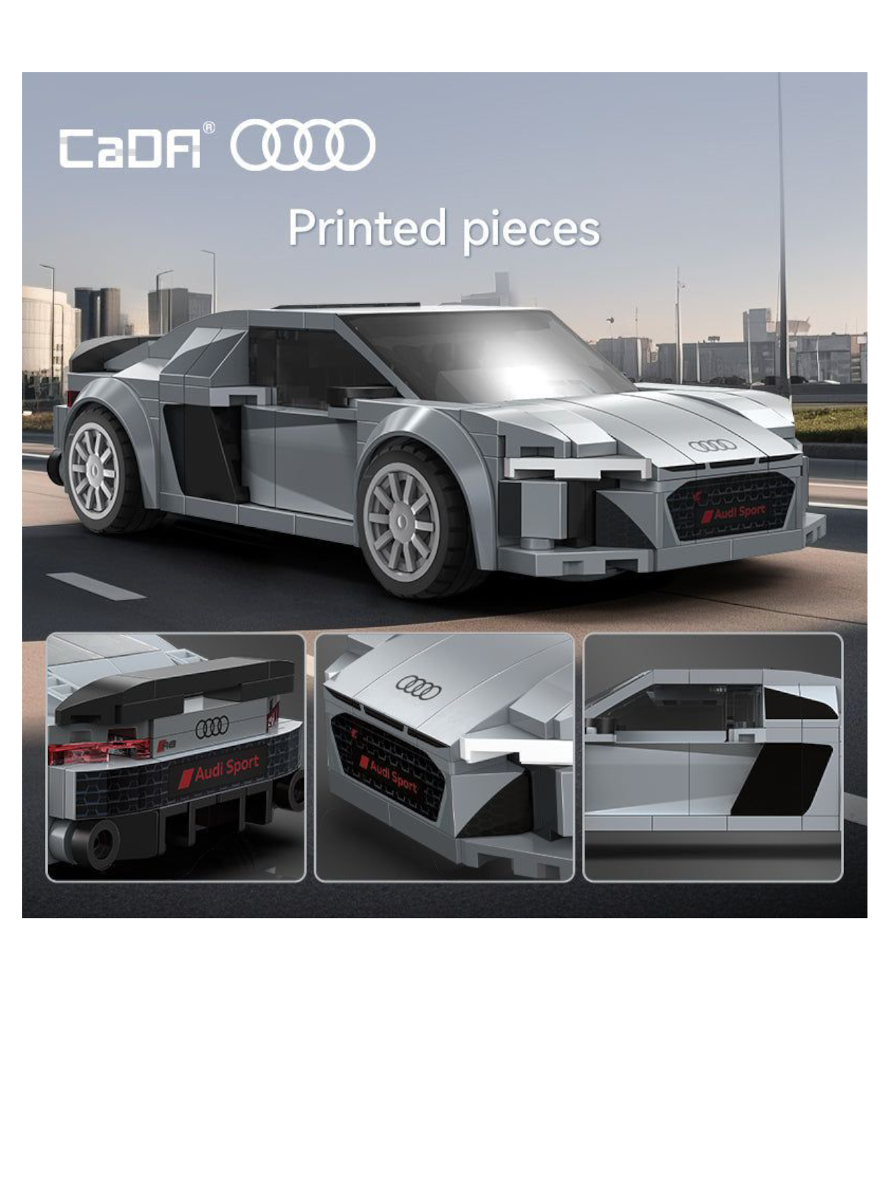 Cada Audi R8 Coupe Car Brick Model Kit 1:24 Scale