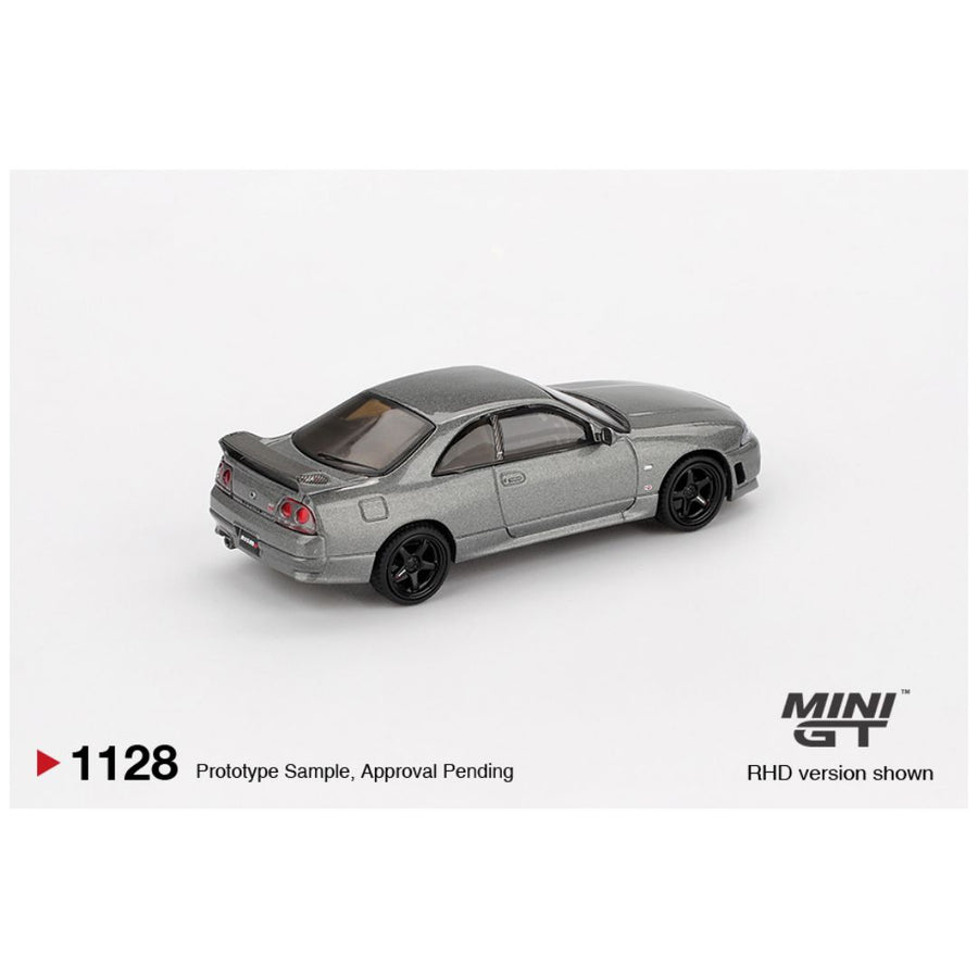 Mini GT Nissan Skyline GT-R Dark Metal Gray ( Nismo BCNR33 CRS Version  ) ( code-1128 ) Imported 1:64 Scale