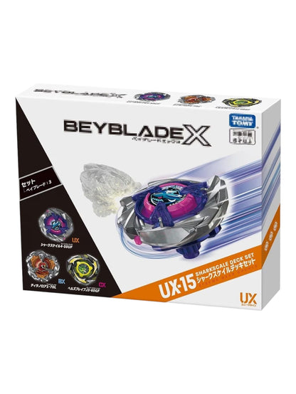Takara Tomy Tomica beyblade x ux-15 sharkscale deck set