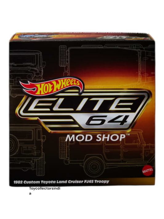 HotWheels Elite 64 Mod Shop 1982 Custom Toyota Land Cruiser Fj45 Troopy Imported 1:64 Scale Diecast Model Car