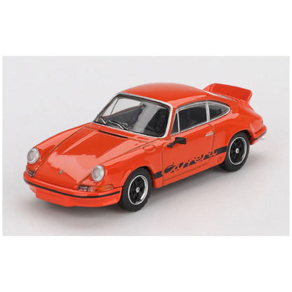 Mini GT #1142: Porsche 911 Carrera RS 2.7 Tangerine with Black Livery 1:64 Scale