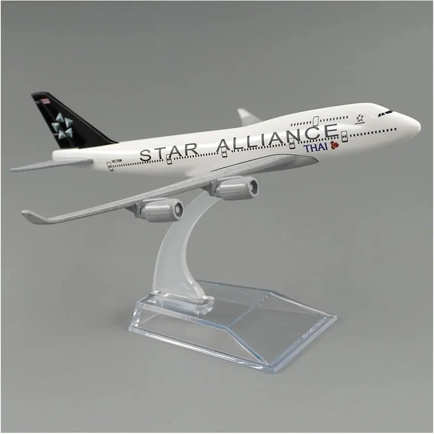 Aircraft Model Star Alliance, Avión De Aleación De Modelo Airplane B747, HS-TGW 16cm (code 130)