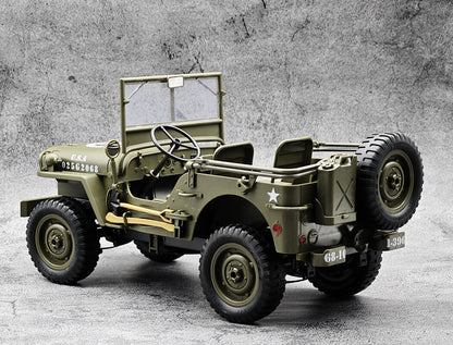 Military Car 2.4GHZ Remote Control System Imported 1:10 Scale RC Remove Engine Hood Metal Chassis Side Guard Frame (U.S.A)2025G2068