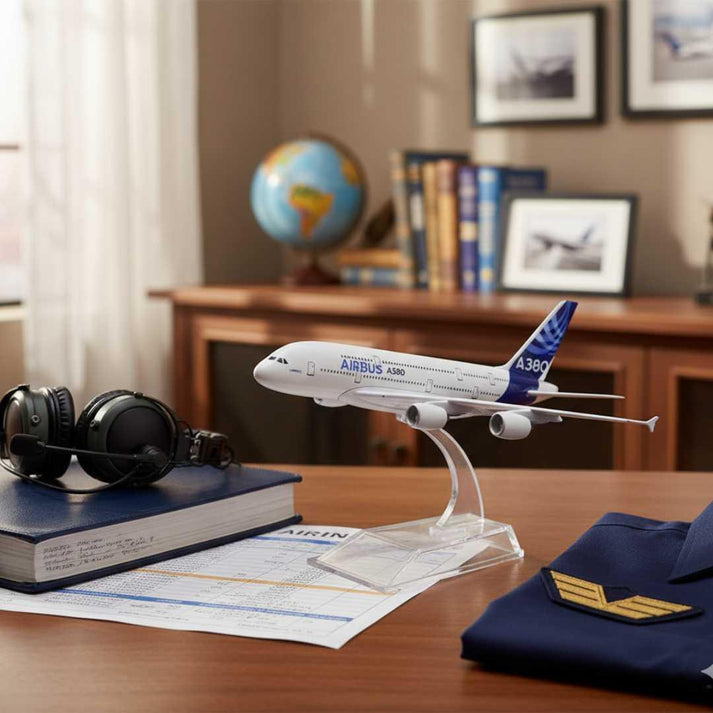 Aircraft Airbus A380 model 16cm Scale With Display Stand Airplane