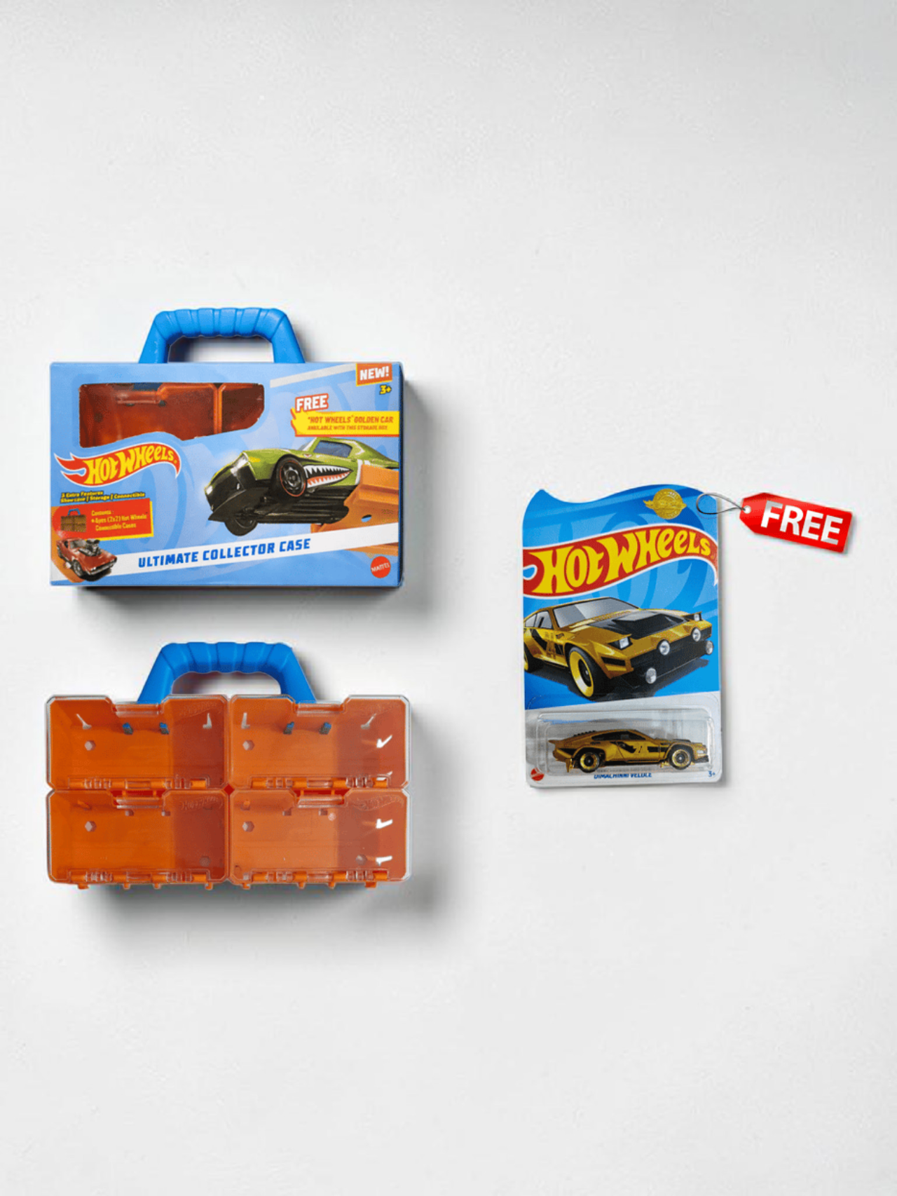 HotWheels storage Ultimate Collector Case 4 pcs (2x2) Hotwheels Connectible Cases (with car) storage