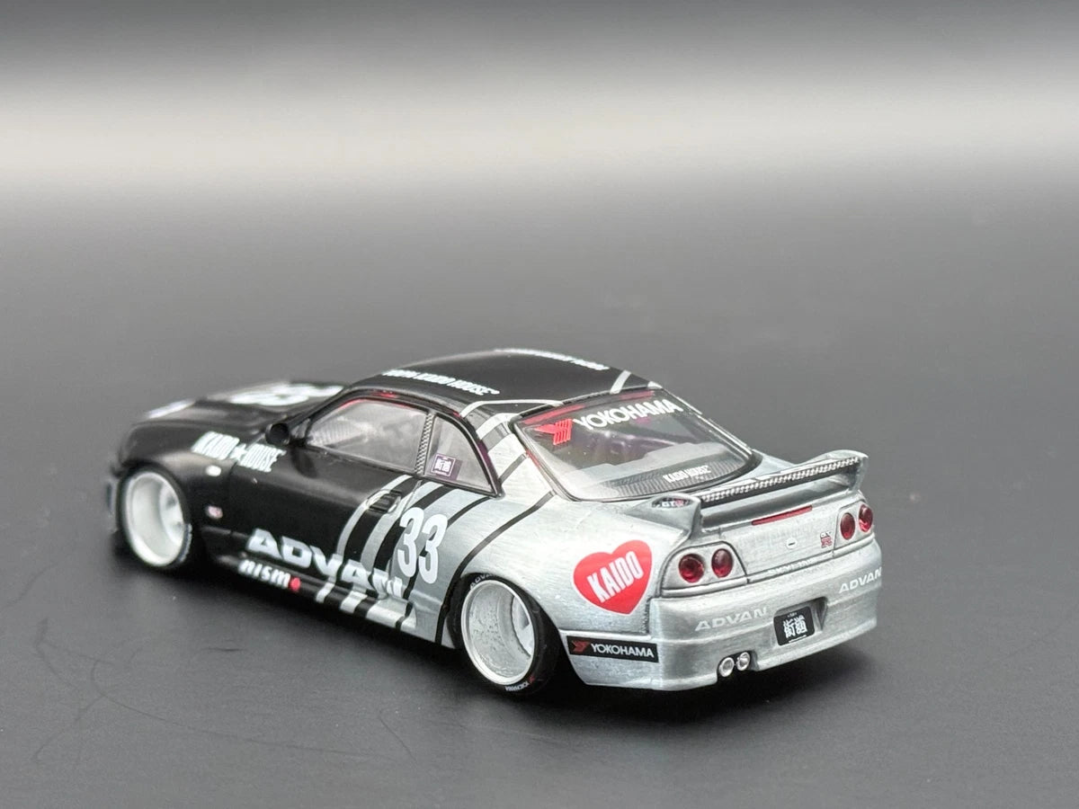 Kaido House x Mini GT Nissan Skyline GT-R (R33) Kaido Works ADVAN (#191) 1/64 Scale