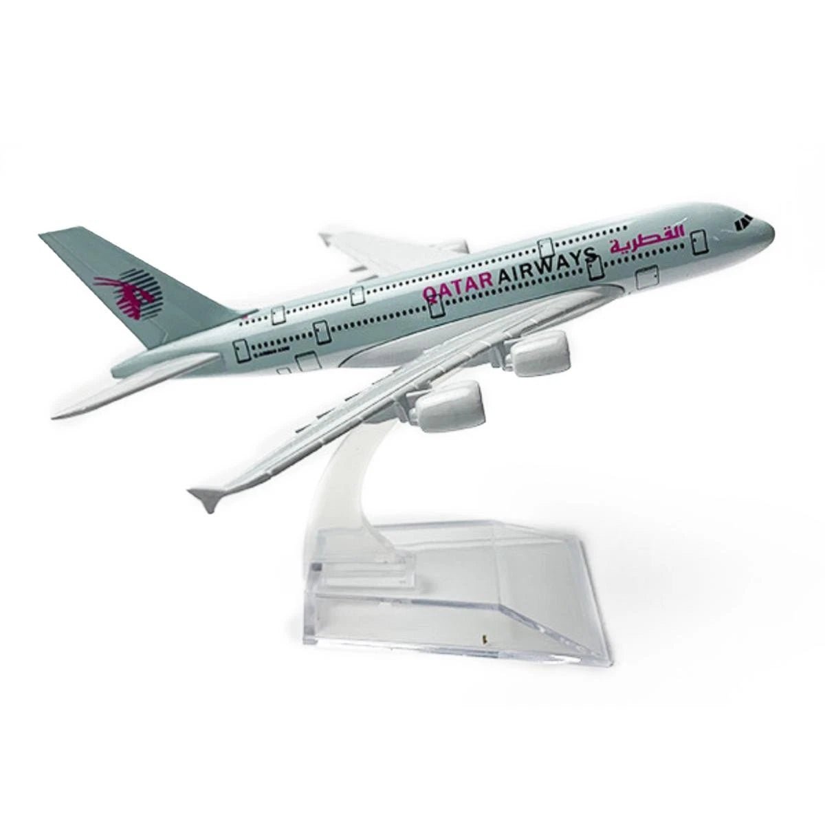 Aircraft Model Tang Dynasty Air Bus A380 Qatar Airways Plane Metal Airplane Model Plane Toy Plane Model 16cm (Code 107)