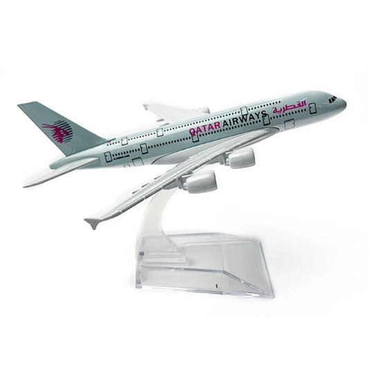 Aircraft Model Tang Dynasty Air Bus A380 Qatar Airways Plane Metal Airplane Model Plane Toy Plane Model 16cm Code 107