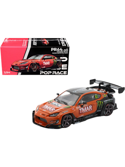 POP RACE Pandem Toyota GR86 Daigo Saito Formula Drift Japan 2022 1:64 Die-Cast Car Model / PR64-265