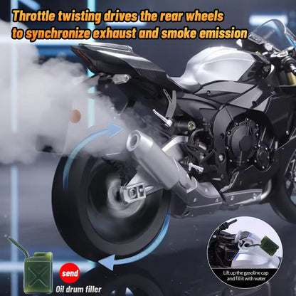 YAMAHA R1M Alloy Mode Front Wheel Bracket Rear Wheel Bracket, Charging Line Power Supply Water bottle Imported 1:6 Scale Baike