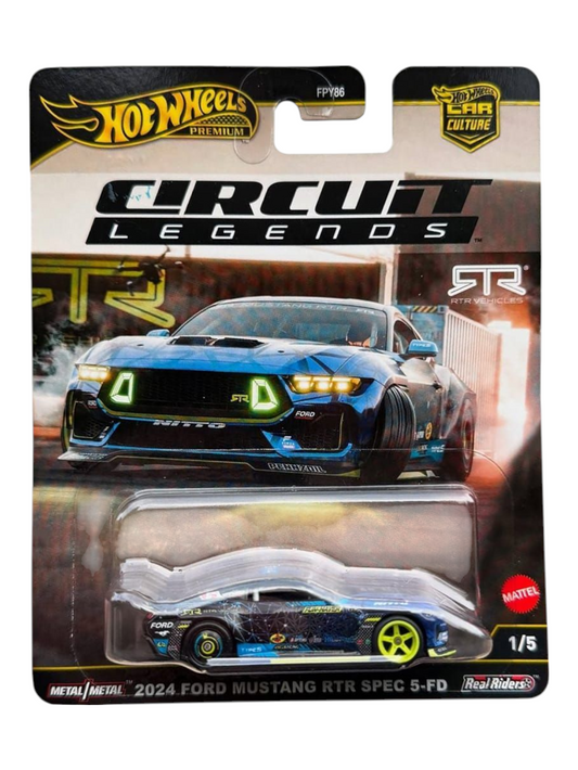 HotWheels Car Culture Circuit Legends 2024 Ford Mustang RTR Spec 5-FD Imported Premium 1:64 Scale