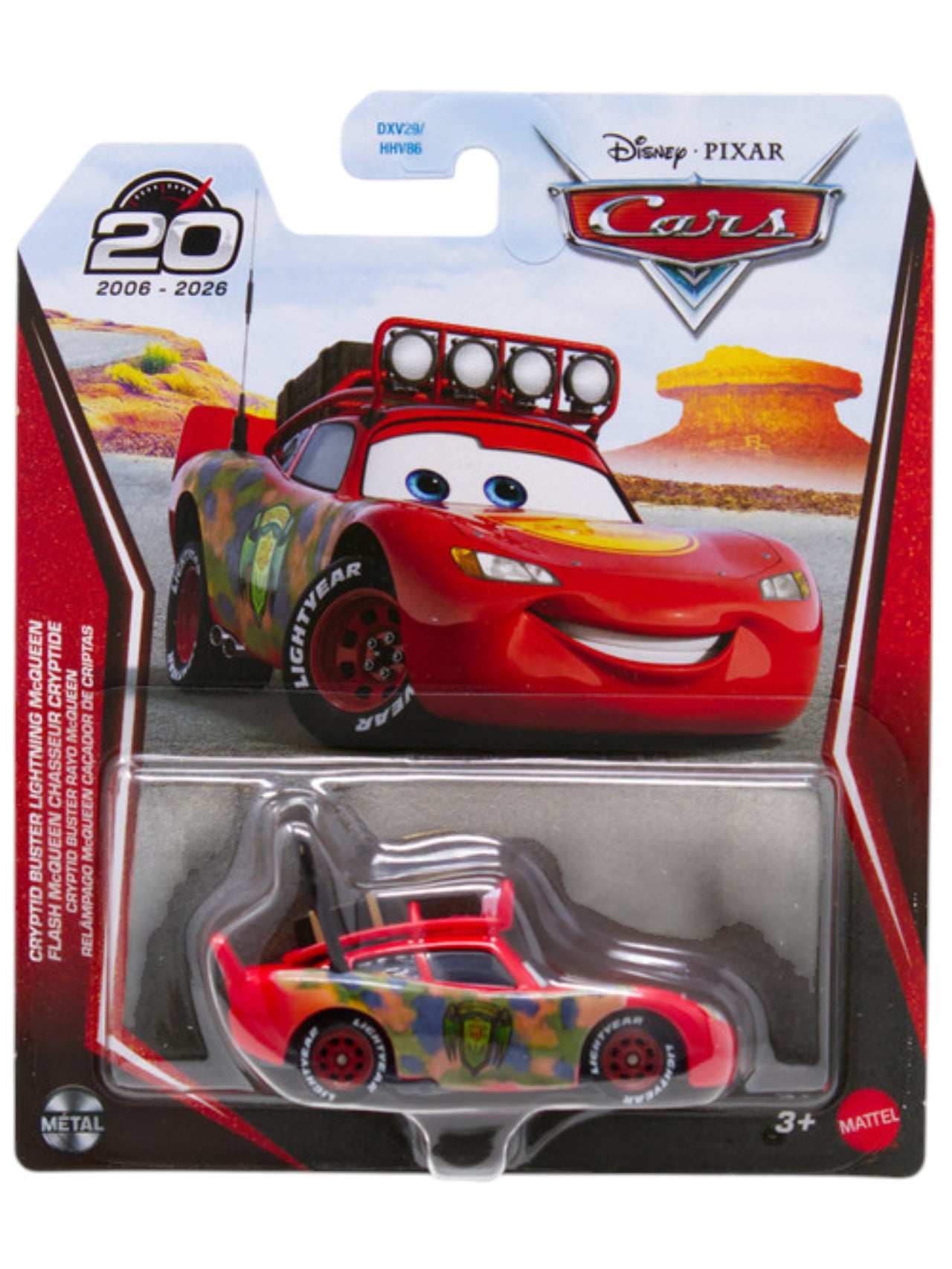 Disney Pixar Cars Cryptid Buster Lightning McQueen 20th Anniversary (2006–2026) Die-Cast Toy Car | Original Mattel | Collector Edition