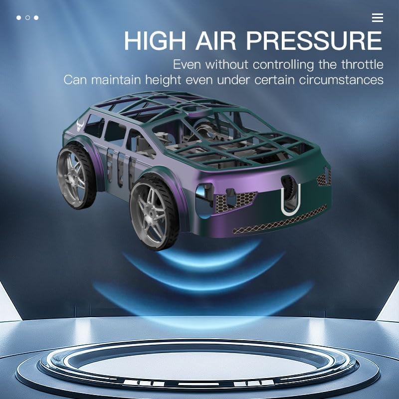 Flying Car RC Remote Control Car Drone Air Racer 2-in-1 Air-Ground Dual-Mode Colorful LED Lights, 2 Batteries Electric Mini RC Racing Cars .