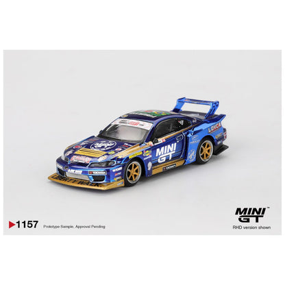 Mini GT Nissan Lbsuper Silhouette S15 Silvia 555 Liberty Walk 2025 Formula Drift ( Code - 1157 ) Imported 1:64 Scale