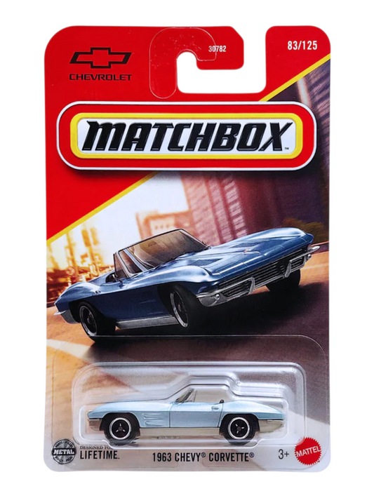 Matchbox 1963 Chevy Corvette Diecast Model Imported Mainline 1:64 Scale