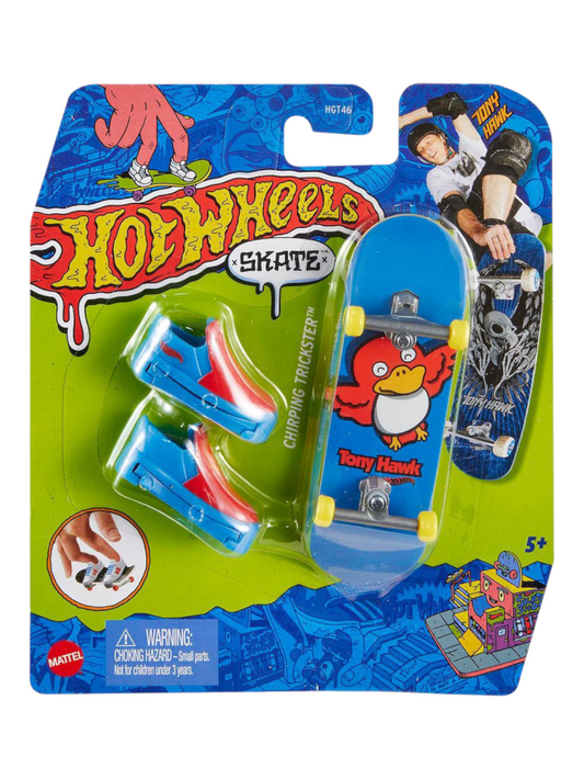 HotWheels Skate Tony Hawk Chirping Trickster Fingerboard and Skate Shoes