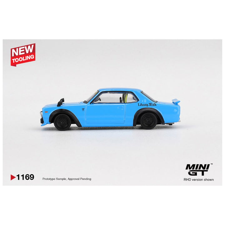 Mini GT #1169: Nissan LB★Works HAKOSUKA Baby Blue Imported 1:64 Scale