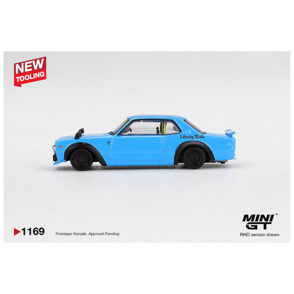 Mini GT #1169: Nissan LB★Works HAKOSUKA Baby Blue Imported 1:64 Scale