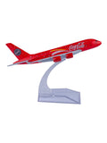 Aircraft Coca-Cola Airbus 380 Airplane Diecast Metal (No.108) Display Stand 16cm Scale