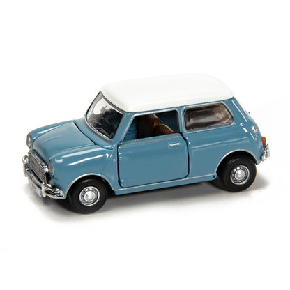 TINY PANTONE Mini Cooper Diecast Model Car – Classic Sky Blue Mini | Vintage Collectible Toy with Display Box 1:50 Scale