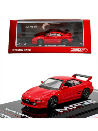 INNO64 Toyota MR2 (SW20) Red 1:64 Scale Metal Diecast IN64-MR2W20-RED