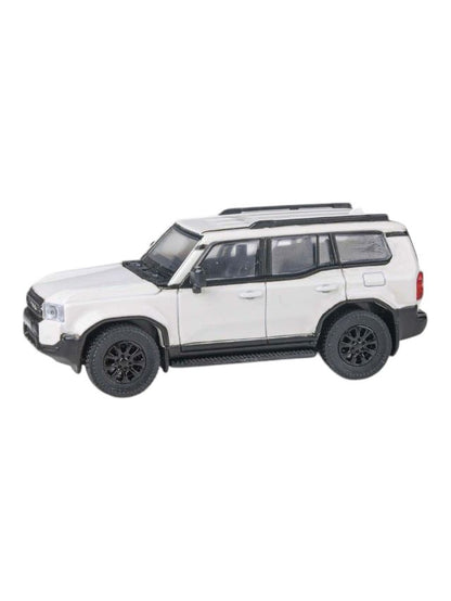 Para64 2024 Land Cruiser 250 Prado White Ice Cap 1:64 Scale Diecast