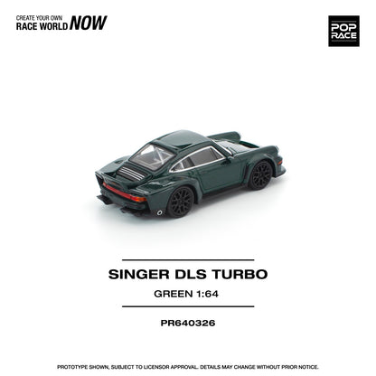 (PR640326) POP RACE SINGER DLS TURBO ROAD GREEN Diecast Model 1:64 Scale