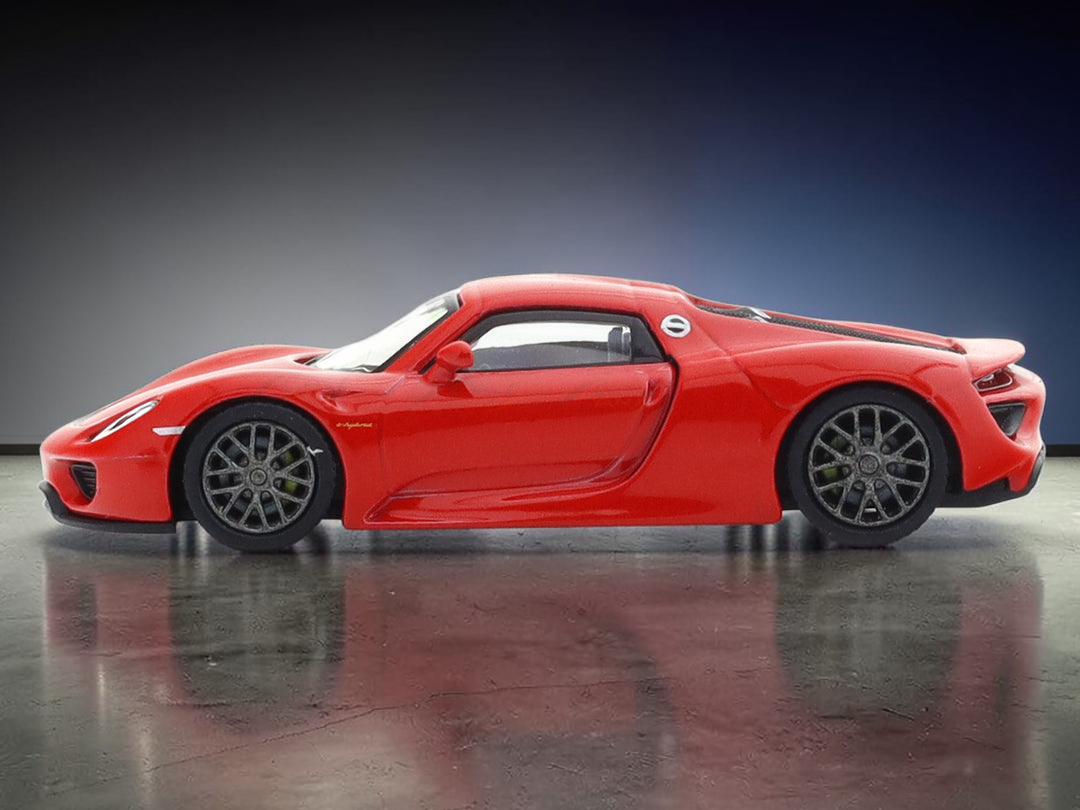 Postercars Porsche 918 Spyder Hypercar 1:64 Scale-Premium Diecast Collector Model No 17.