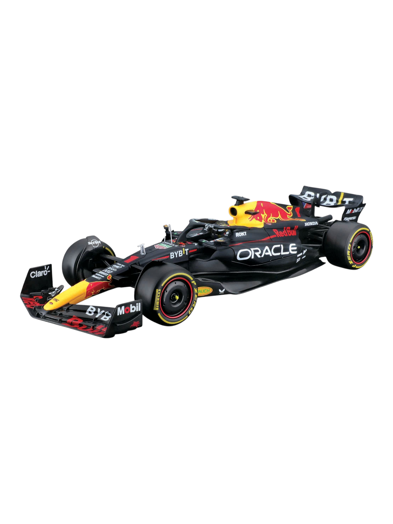 Bburago Formula 1 (F1) Oracle Redbull Racing RB19 Winner Abu Dhabi Grand Prix 2023 Max Verstappen 1:24 Scale (With Acrylic Case)