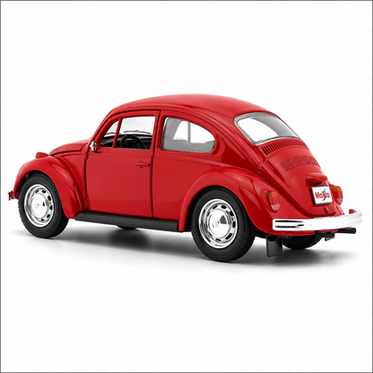 Maisto Volkswagen Beetle Red Imported 1:24 Scale Diecast Model Car With Acrylic Display Box