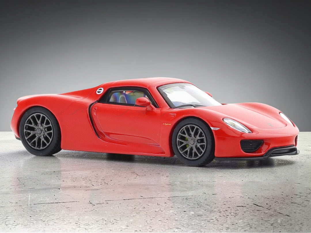 Postercars Porsche 918 Spyder Hypercar 1:64 Scale-Premium Diecast Collector Model No 17.