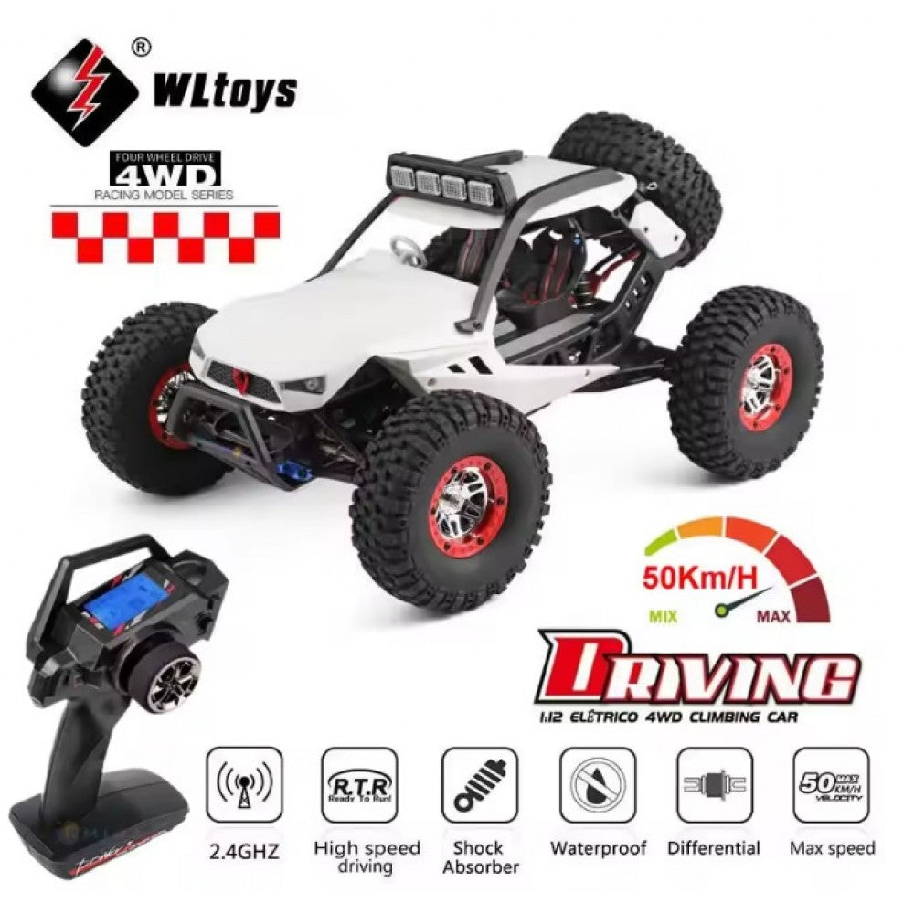 Storm Remote Control Car High Speed High Capacity Battery Off Road Crawler Truck LED Light Buggy ( 40 km / H ) Speed 1:12 Scale
