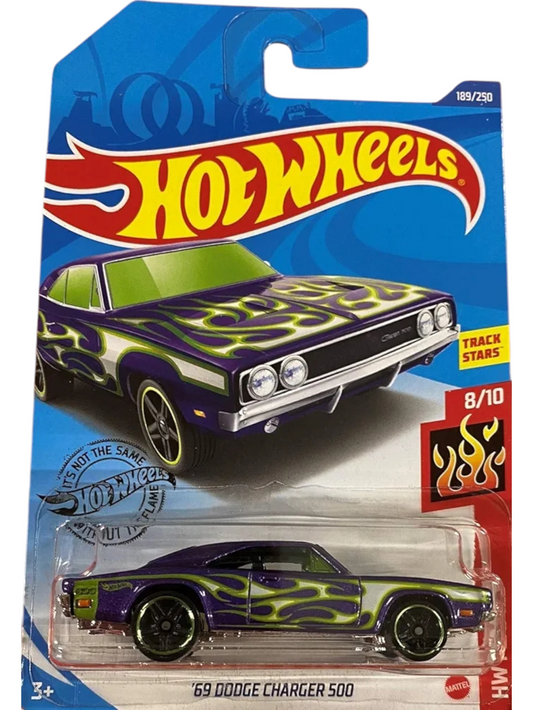 Hotwheels '69 Dodge charger 500 imported mainline 1:64 Scale