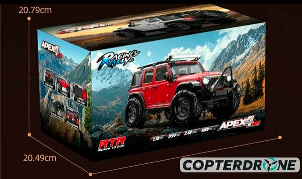 Racing Ally ( No.HB-R1604 )  RC Remote Control Apex4WD IPX4 Water Proof 2.4G Remote Wheel Drive USB Included,7.4v Li-ion Battery For Vehicle Included, 2×1.5V AA For Transmitter ( Not Included ) 1:16 Scale Remote Control ( No .HB-R1605 , No.HB -R 1606 )