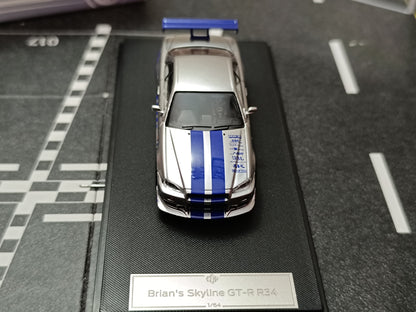 Nissan Skyline GT-R R34 C-West Imported 1:64 Scale