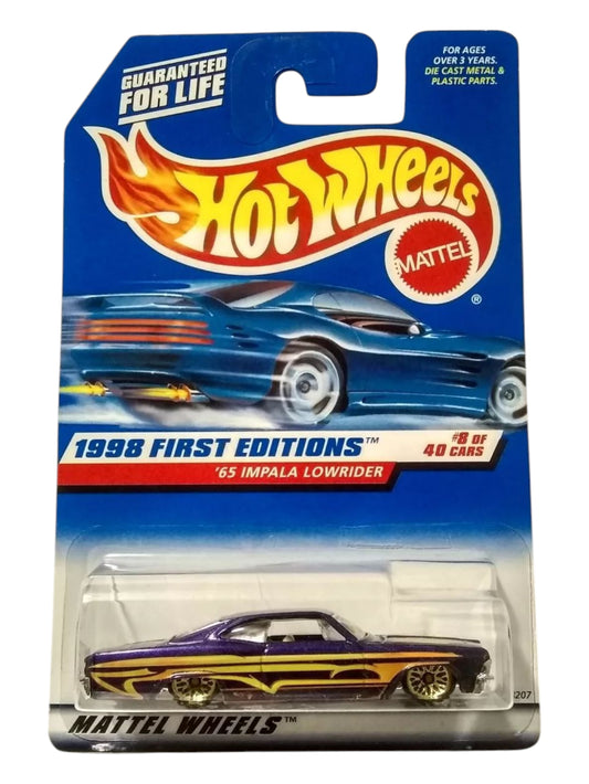 HotWheels 1998 first editions '65 impala lowrider imported mainline 1:64 Scale