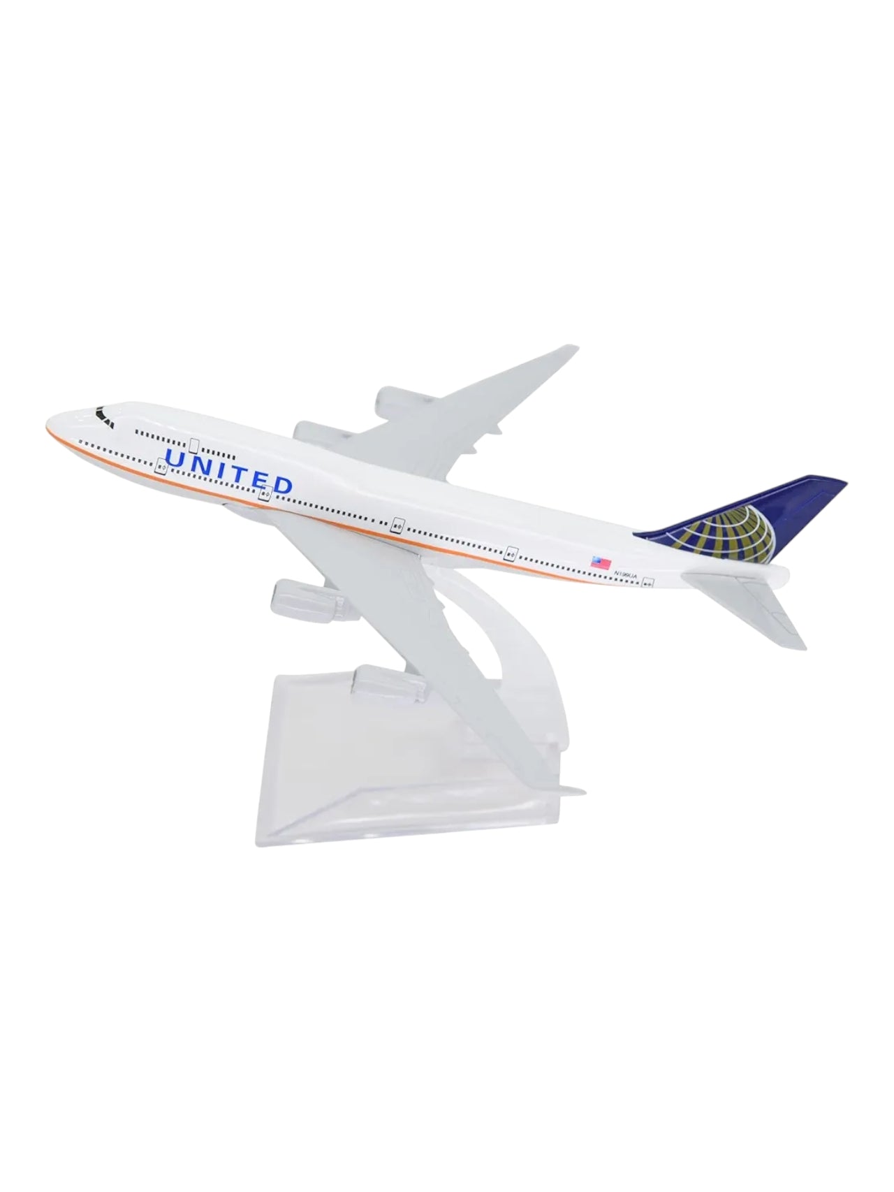 Aircraft Model Boeing B747 400 United Airline Metal Airplane Model 16cm ( code 127A)