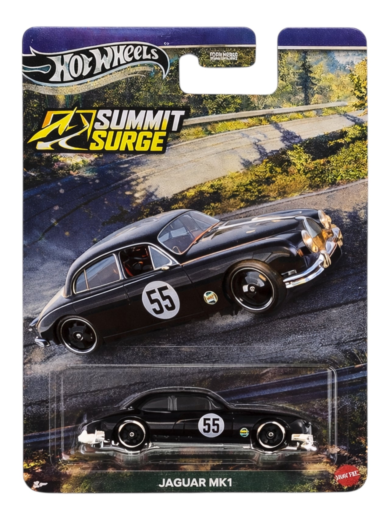 HotWheels Silver Series Summit Surge Jaguar Mk1 imported Card Art 1:64 Scale