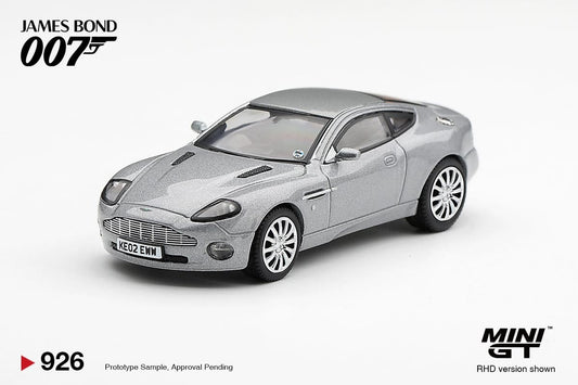 Pre-order Mini GT 926 Aston Martin V12 Vanquish "Die Another Day" / English Blister Packaging – 1:64