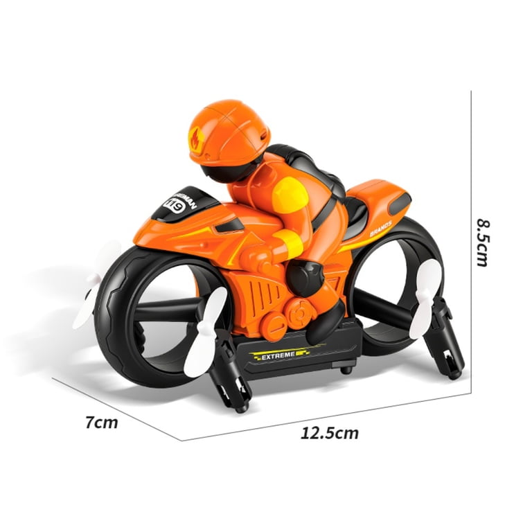 Fireman Flying Motorbike RC Drone Toy – 2.4GHz Remote Control Flying Bike with LED Lights height 30 to 45 meter
